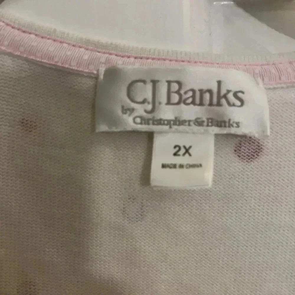 CJ Banks Cardigan with hearts Size 2x - Picture 5 of 5